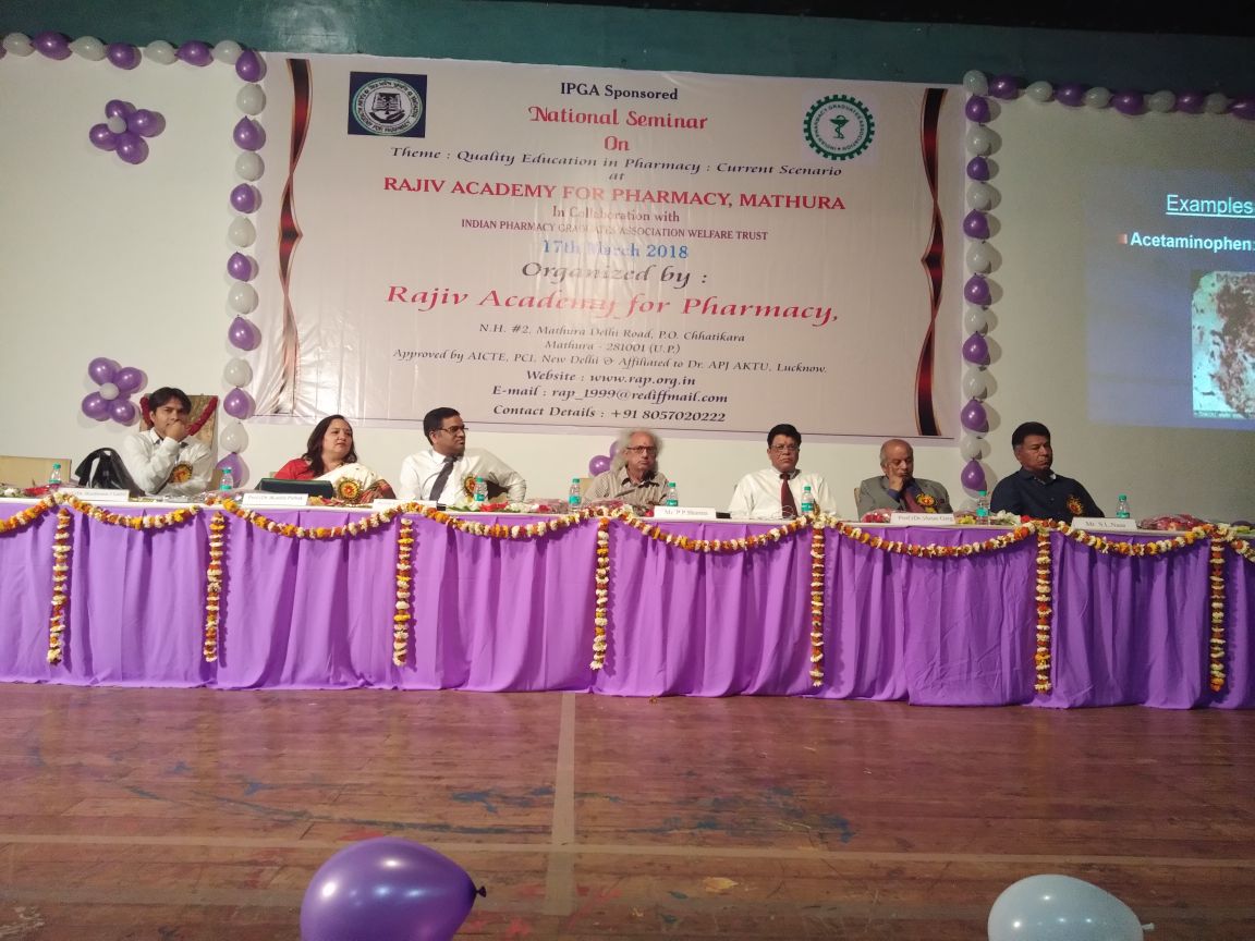 National Seminar at Rajiv Academy for Pharmacy, Mathura